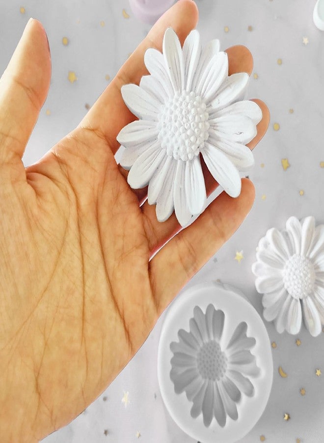 Vedini Daisy Flower Shape Silicone Mold 3D for Candle Making Flower Mould Soap Resin Art and Craft Chocolate Cake DIY (Multicolour) - Image 4